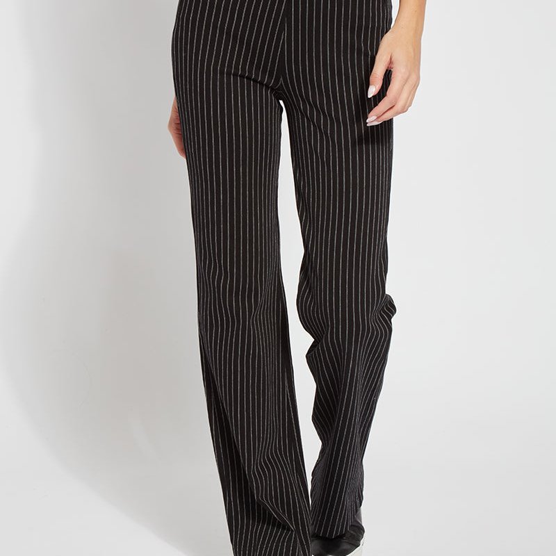 Lyssé Lysse Denim Trouser Pattern In Midtown Black Pinstripe