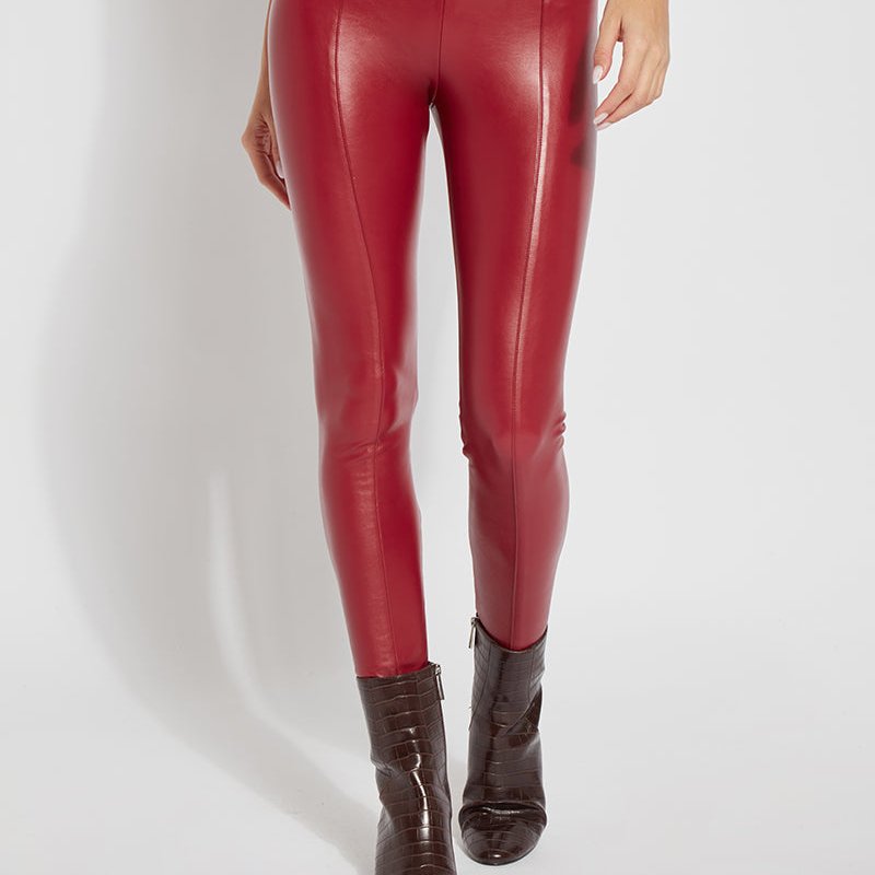 Lyssé Lysse Hi Waist Vegan Leather Legging In Red