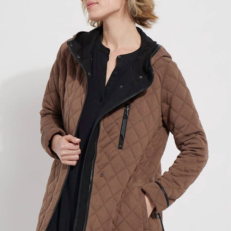 Shop Lyssé London Quilted Jacket In Brown