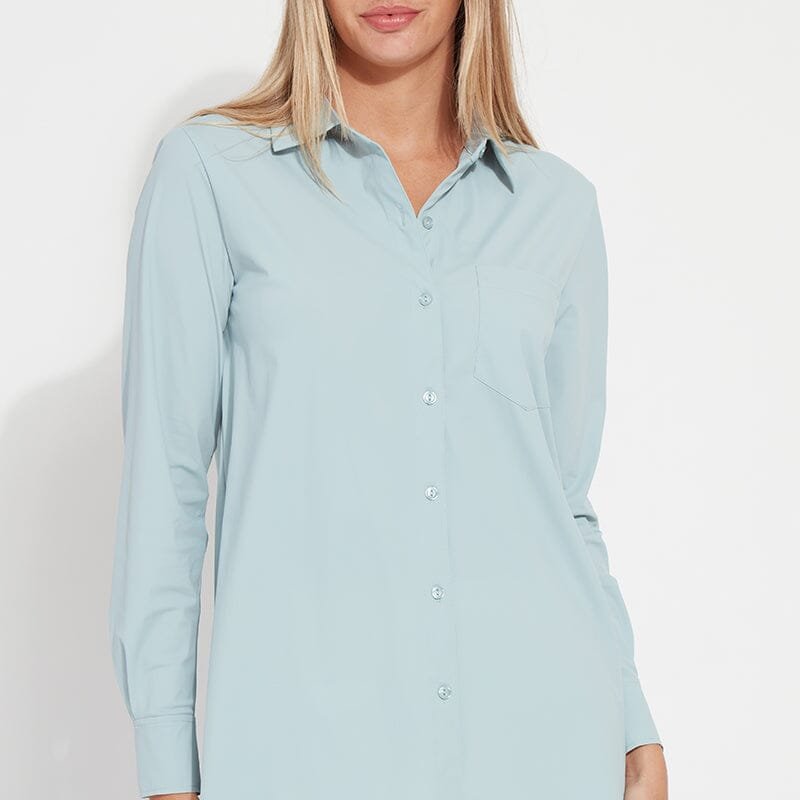 Shop Lyssé Schiffer Button Down Shirt In Blue