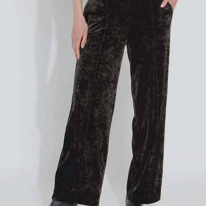 Shop Lyssé Shay Crushed Velvet Suit Pant In Black