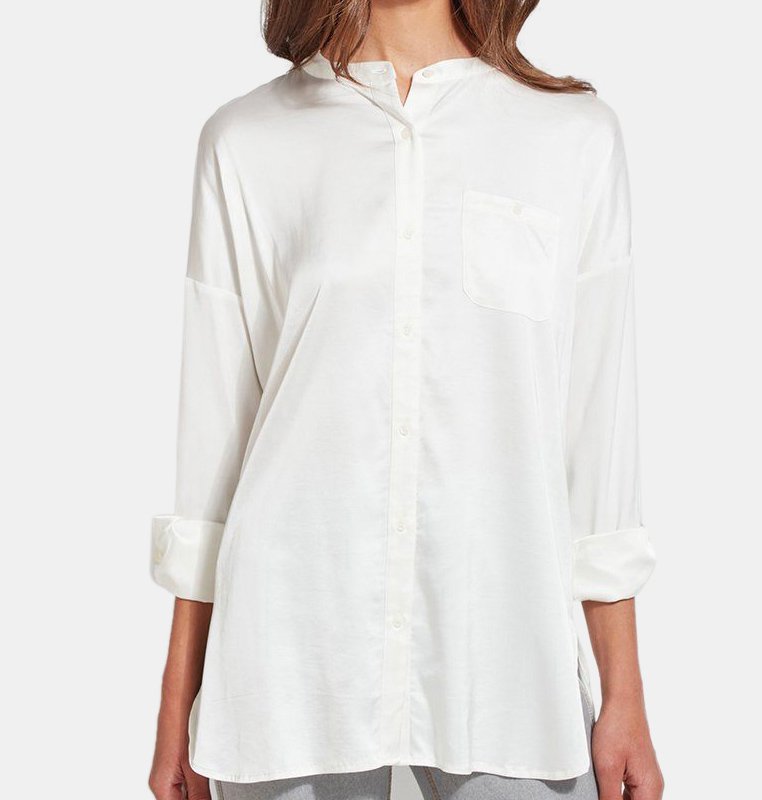 Lyssé Lysse The Eco Satin Shirt In Off White