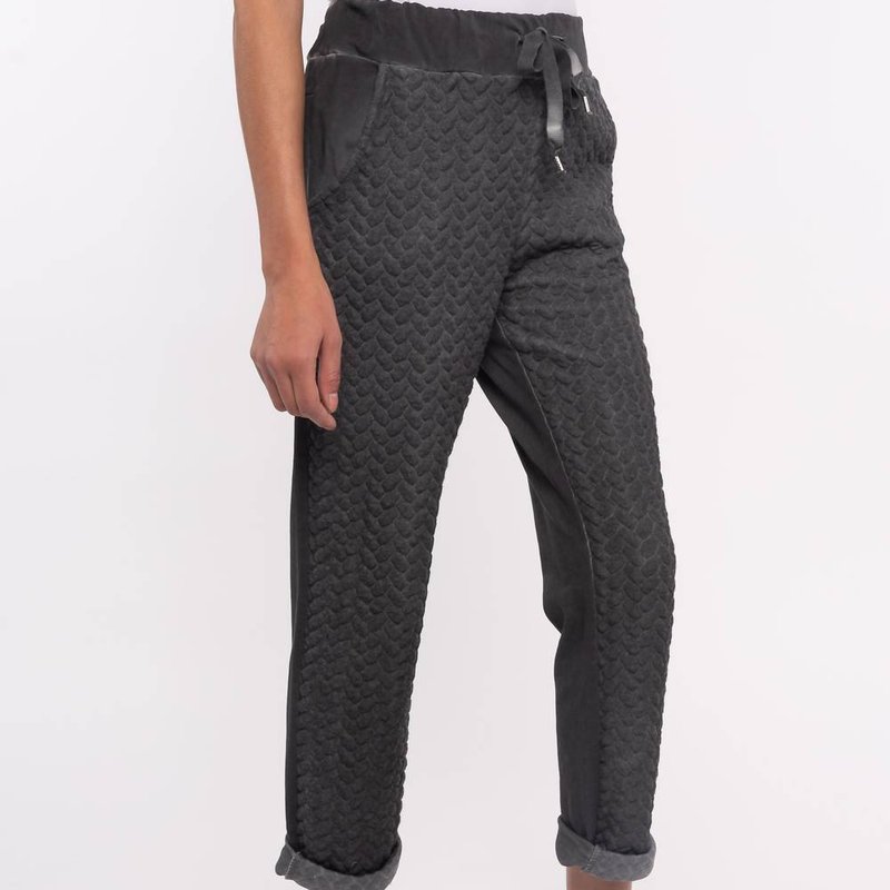 Shop M Made In Italy Quilted Casual Jogger Pant In Grey