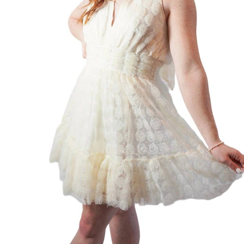 Shop Mable Halter Mini Dress In White