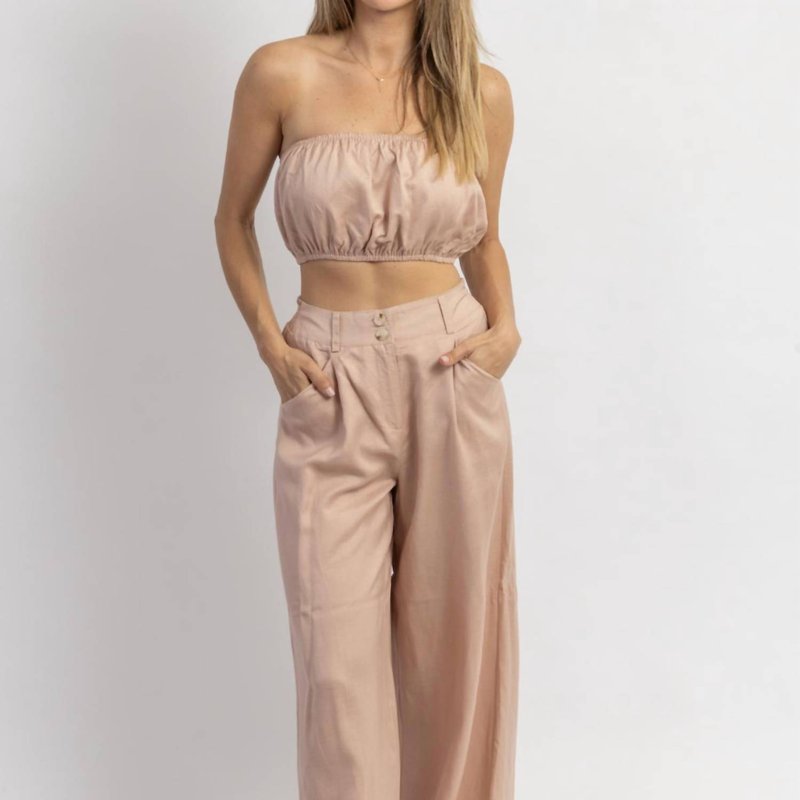 Shop Mable Let's Bounce Bubble Top Set In Brown