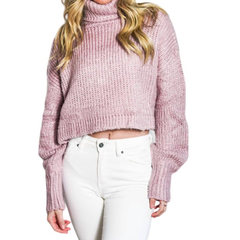 Shop Mable Rib-knit Turtleneck Sweater In Purple