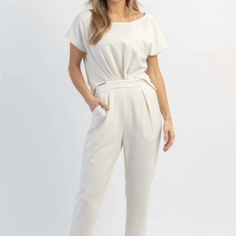 Shop Mable Top + Bottom Joint Jumpsuit In White