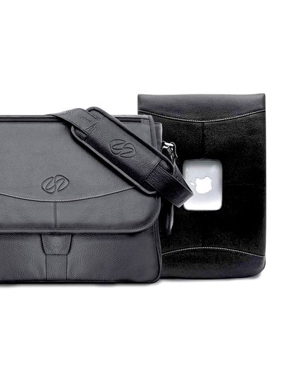 MacCase 14" MacCase Premium Leather MacBook Pro Messenger Bag w/ Sleeve product