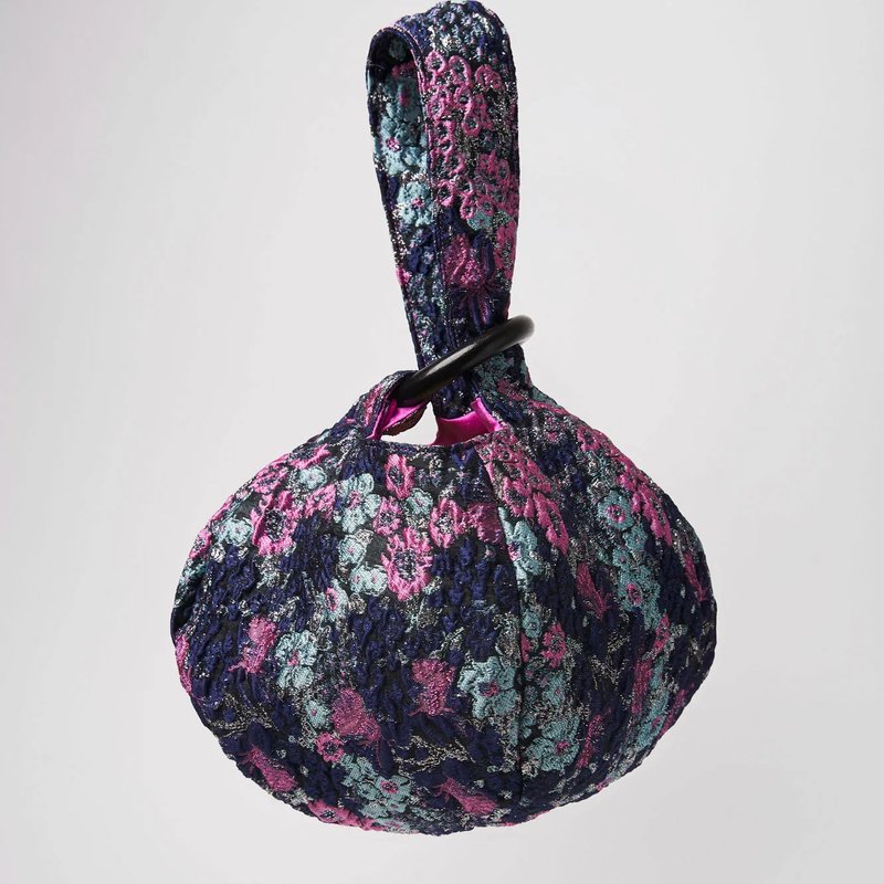 Mle Cece Handbag In Lilac Floral In Blue
