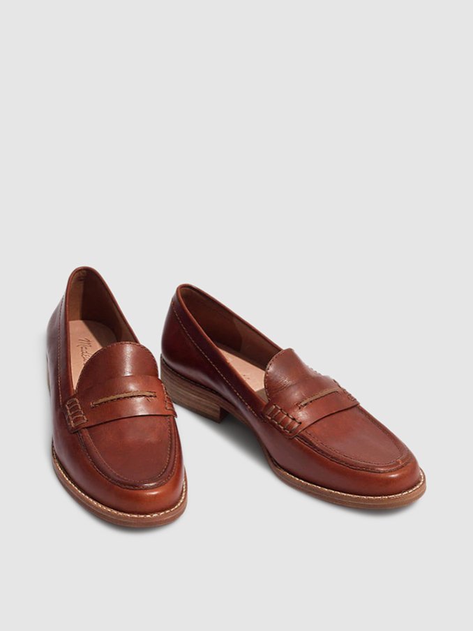 madewell leather loafers
