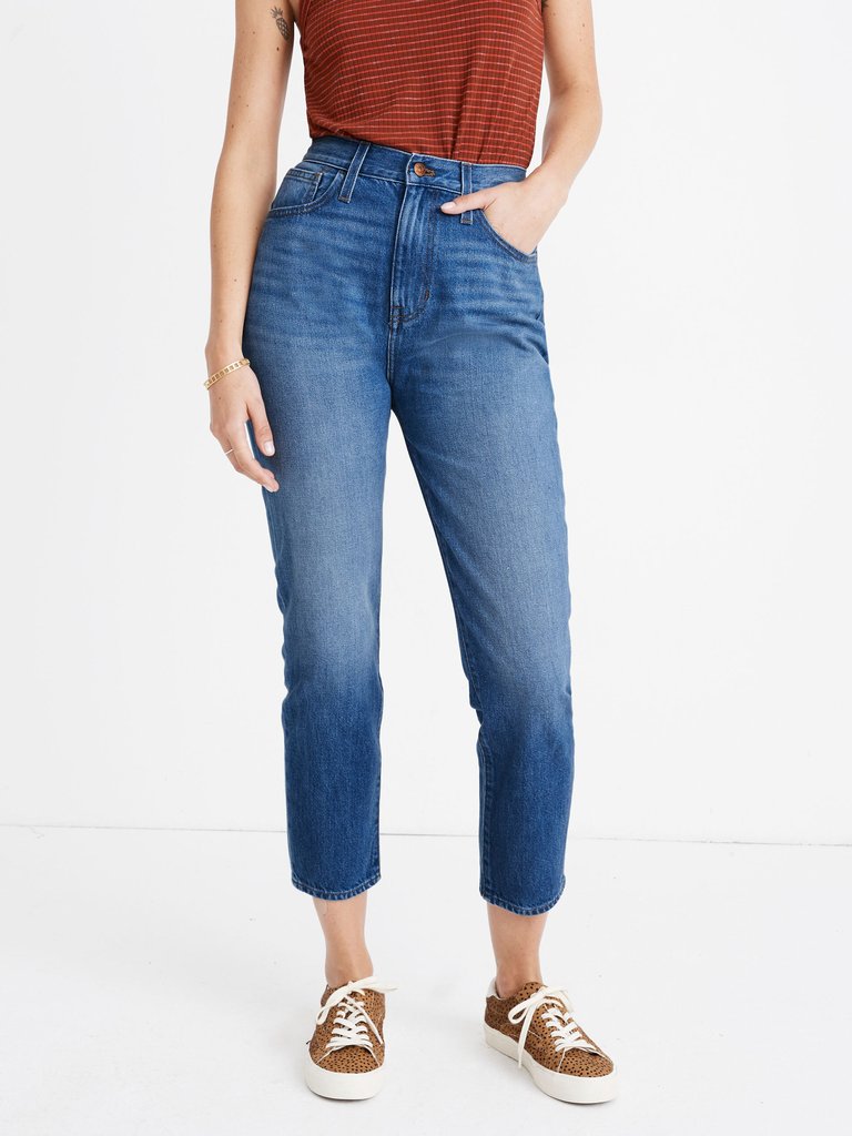 Mom High Rise Cropped Tapered Jeans - Stratsfeild