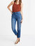 Mom High Rise Cropped Tapered Jeans
