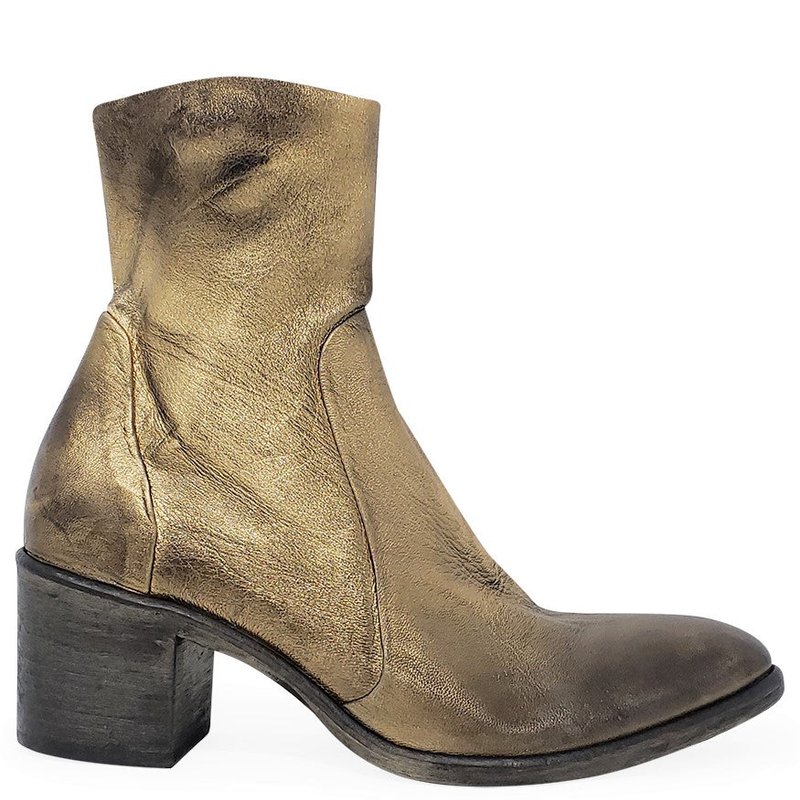 Madison Maison Antique Gold Leather Ankle Boot