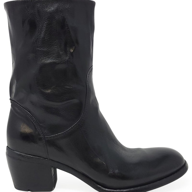 Madison Maison Black Leather Mid Calf Boot