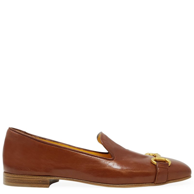 Shop Madison Maison Cognac Square Toe Loafer In Brown