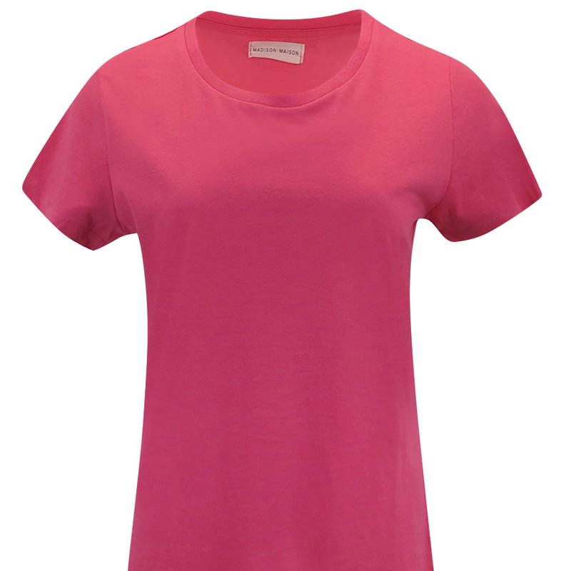 Madison Maison Cotton Fuchsia T Shirt In Pink