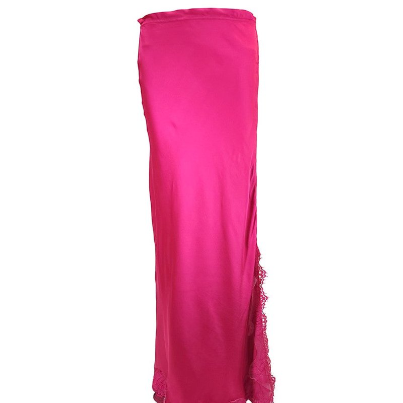 Madison Maison Fuchsia Skirt With Drawstring In Pink