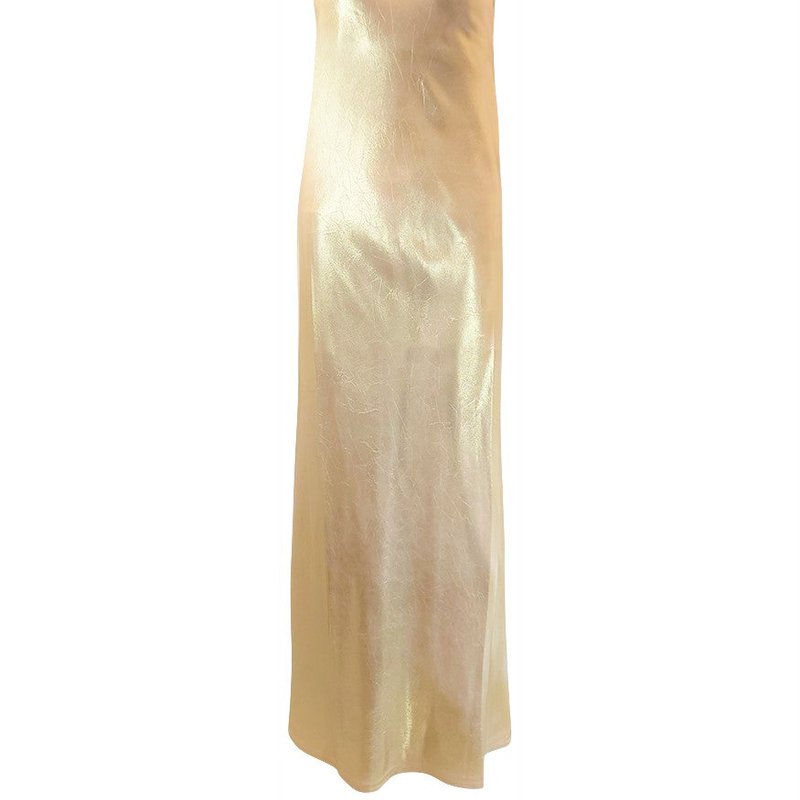 Madison Maison Gold Laminated Slip Dress