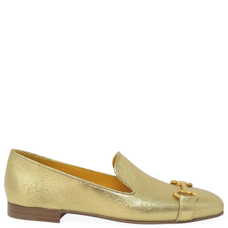 Shop Madison Maison Gold Square Toe Loafer In Yellow