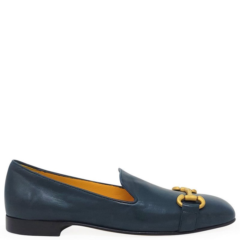 Shop Madison Maison Navy Square Toe Loafer In Blue