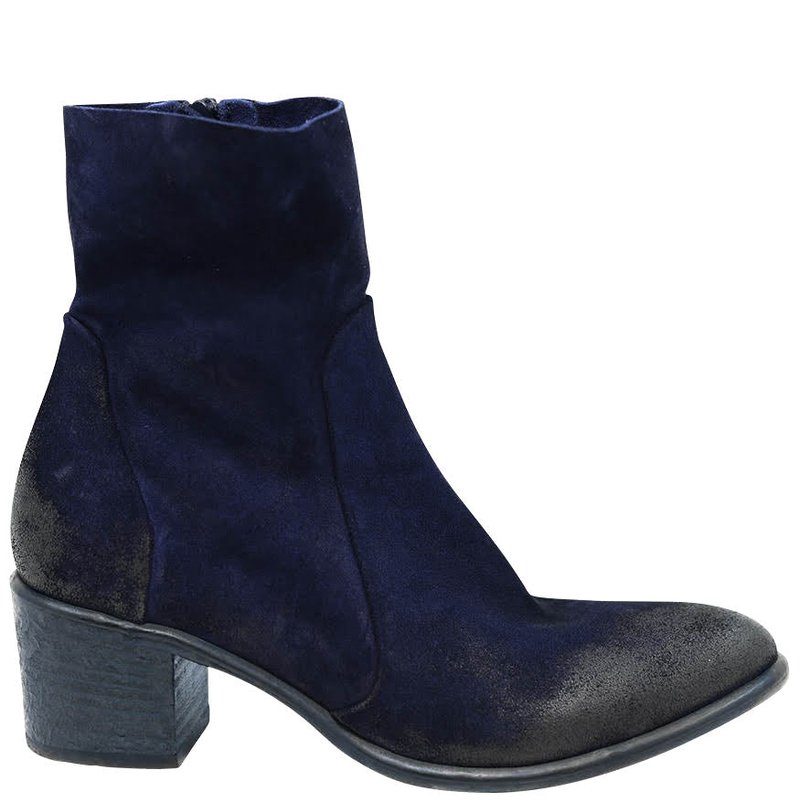 Shop Madison Maison Navy Suede Ankle Boot In Blue