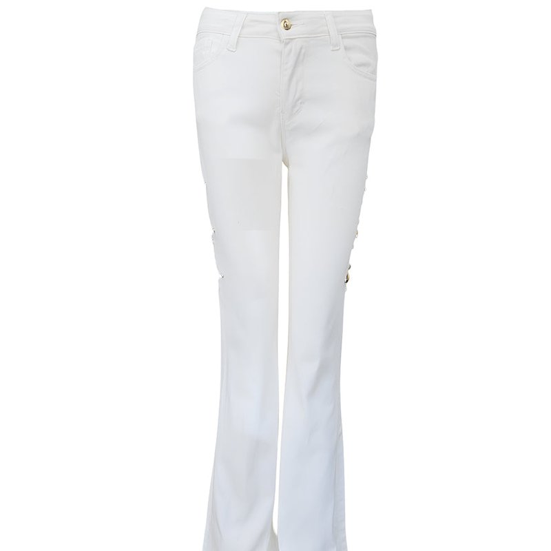 Madison Maison White Studded Jean