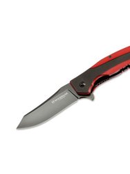 01SC166 G-10 RB Tree Flipper Knife, Red And Black