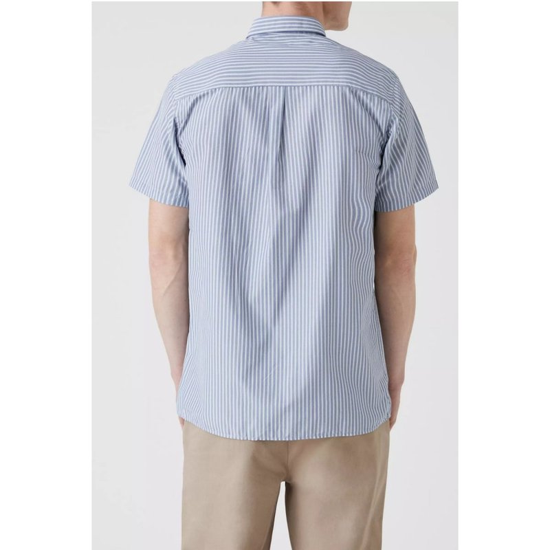Shop Maine Mens End Stripe Shirt In Blue