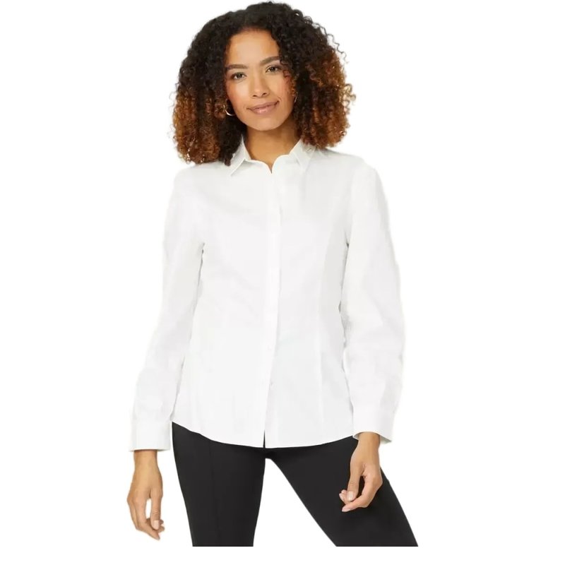 Maine Womens/ladies Cotton Fitted Shirt In White