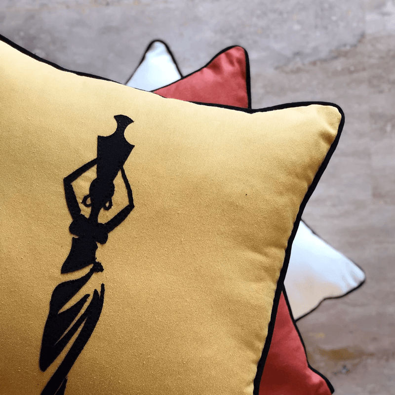 Maison G Home The African Throw Pillow In Yellow