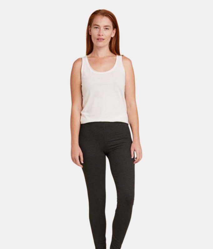 Majestic French Terry Legging In Anthracite Chine