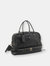 Riley Vegan Leather Weekender Bag with Interchangeable Stripe Web Strap - Black