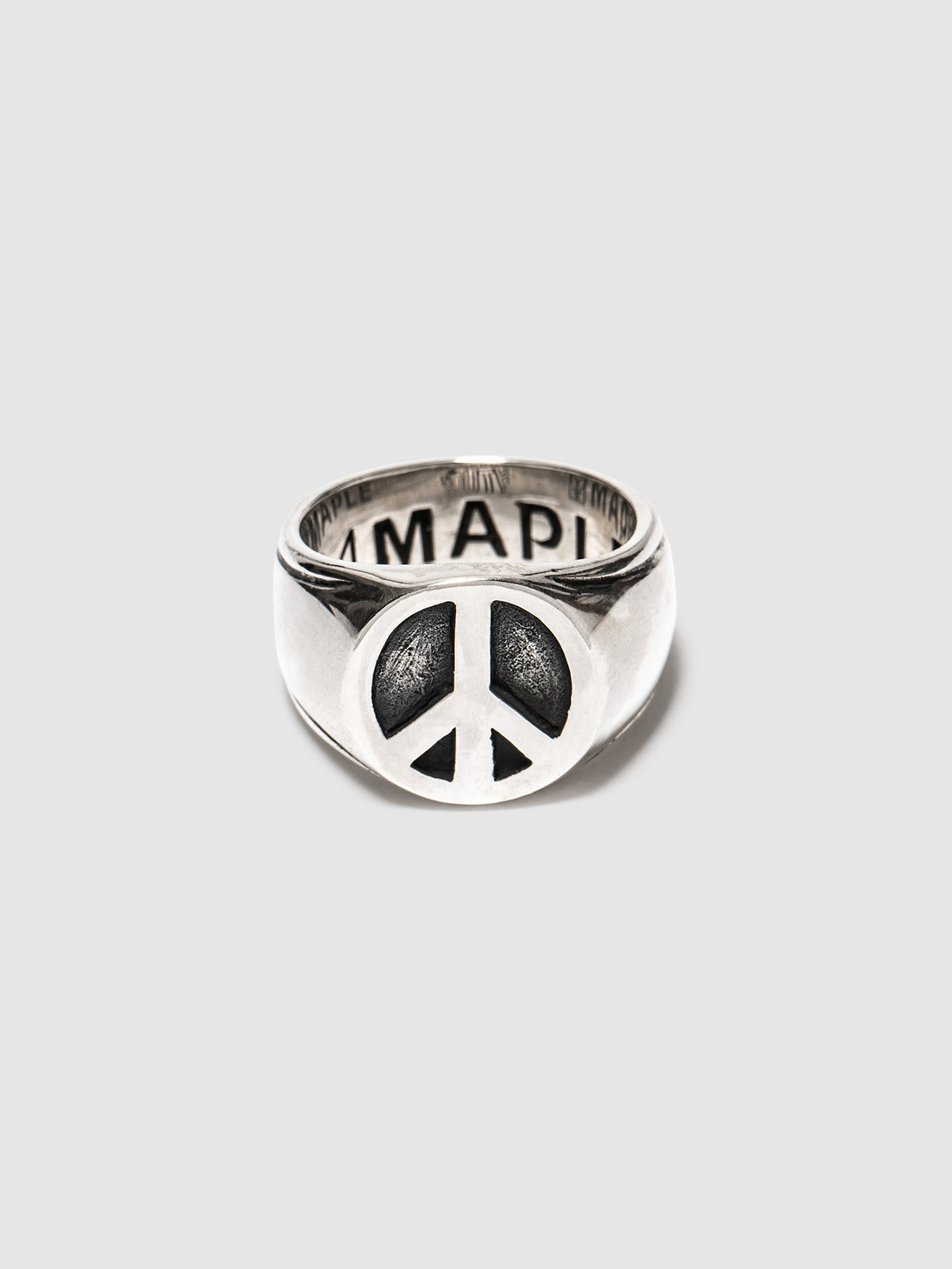 Maple Peace Ring In Silver 925