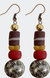 Brown, Yellow, Silver, Red & Gold Earrings - Recycled - Brown/Yellow/Silver/Red/Gold
