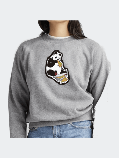 Maqoba Unisex Hungry Pizza Panda Sweater/Sweatshirt- Eco friendly product