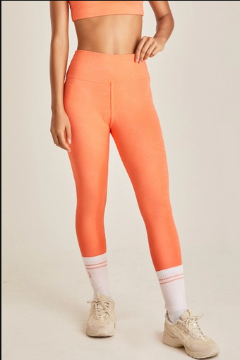 Maqui Ideallift Textured Legging In Orange