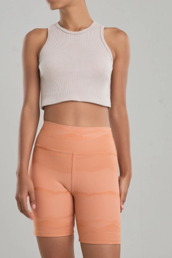 Maqui Ribbed Crew Neck Crop Top In Neutral