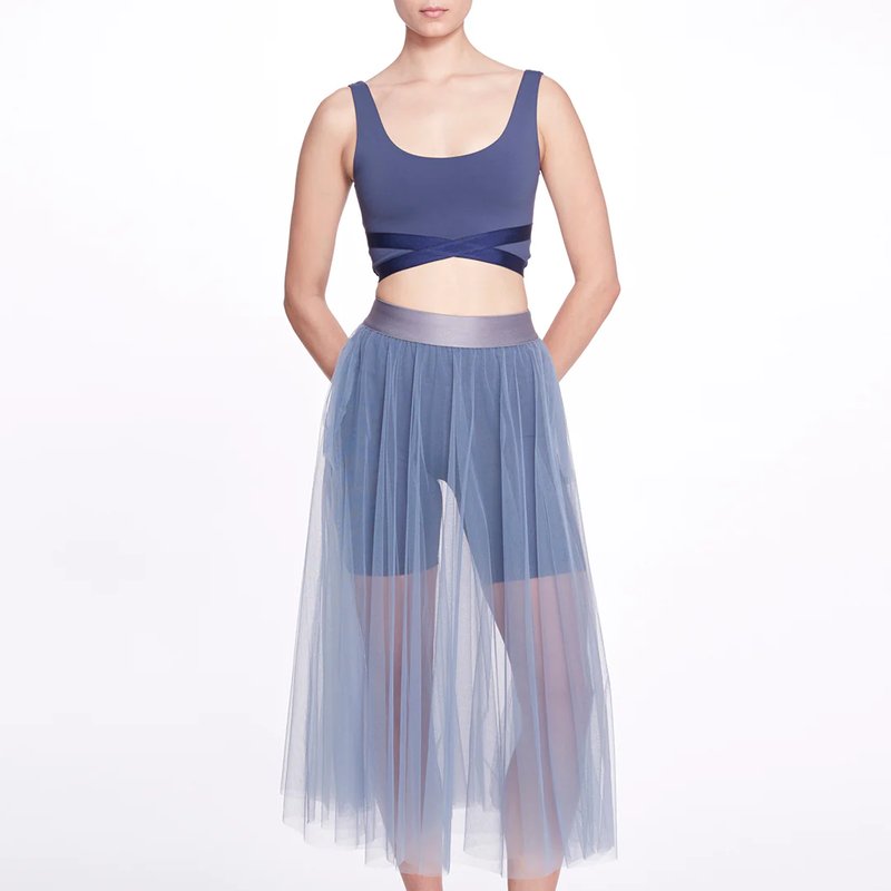 Shop Marchesa Active Anne Skirt In Blue