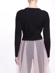 Anne Wrap Sweater- Black