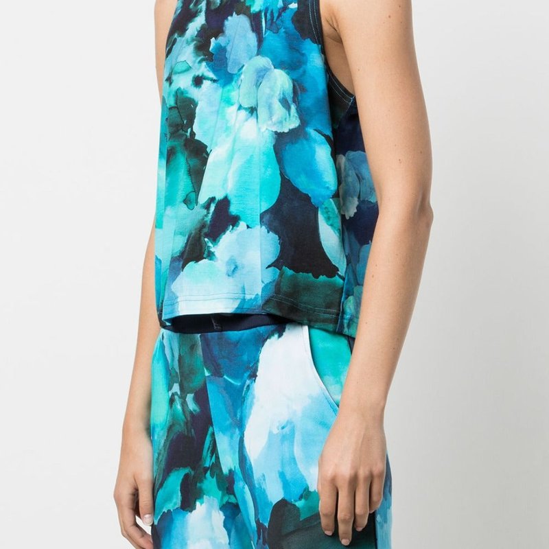 Marchesa Active Casey Printed Top In Blue