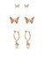 Blush Butterfly Pearl Trio - Gold