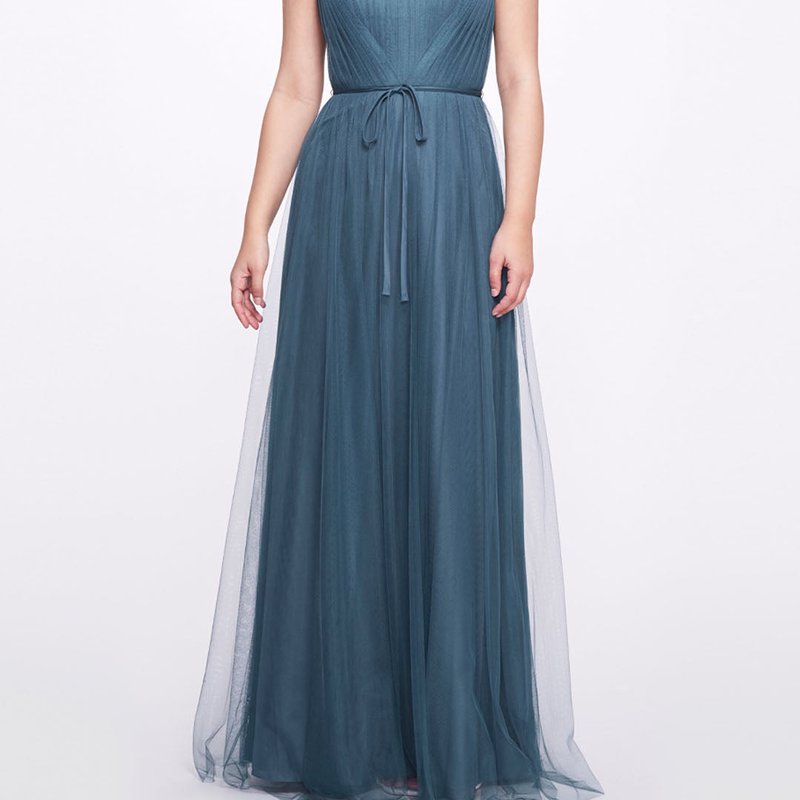 Shop Marchesa Bridesmaids Imola Dress In Blue