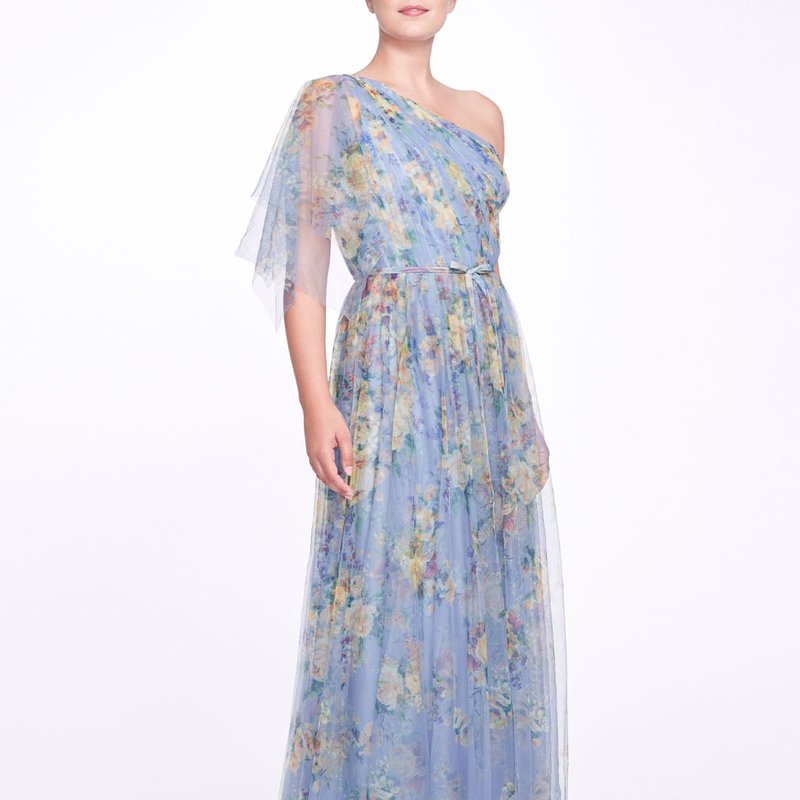 Marchesa Bridesmaids Varese Gown In Blue