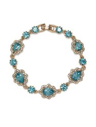 Drop Charm Crystal Embellished Bracelet - Turquoise