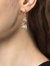 Gold Pear Stone Drop Earring