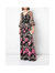 3/4 Floral Embroidered Gown - Rose