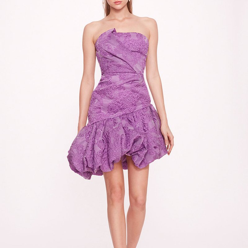 Shop Marchesa Notte Calathea Mini Dress In Purple