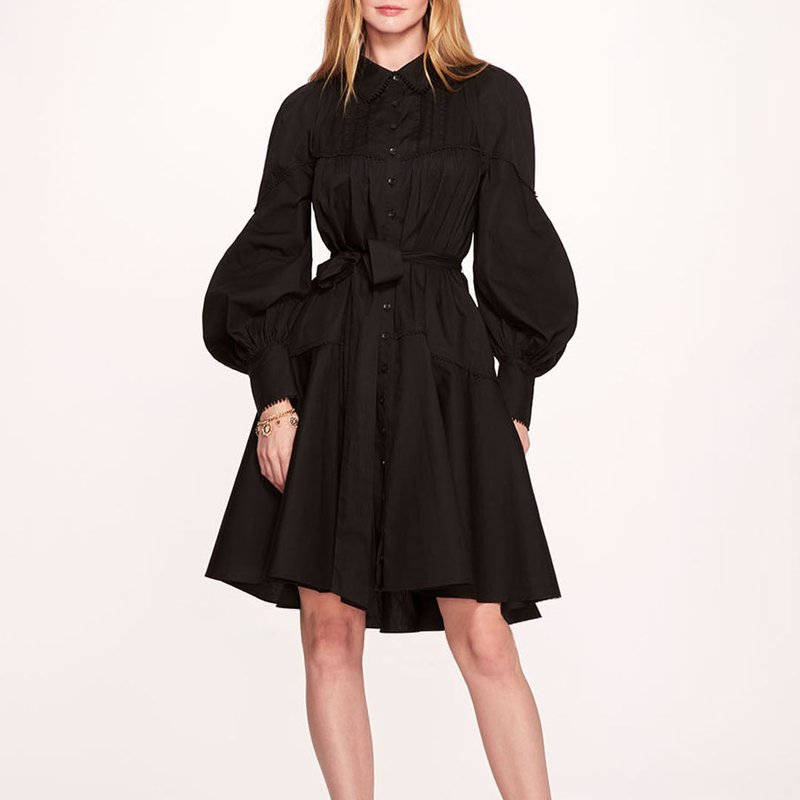 Shop Marchesa Rosa Disa Mini Dress In Black
