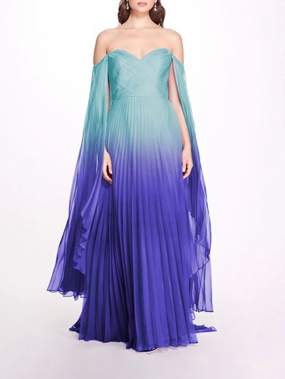 Marchesa Notte Ombre Chiffon Off Shoulder Gown product