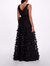 Plunging A-Line Gown - Black
